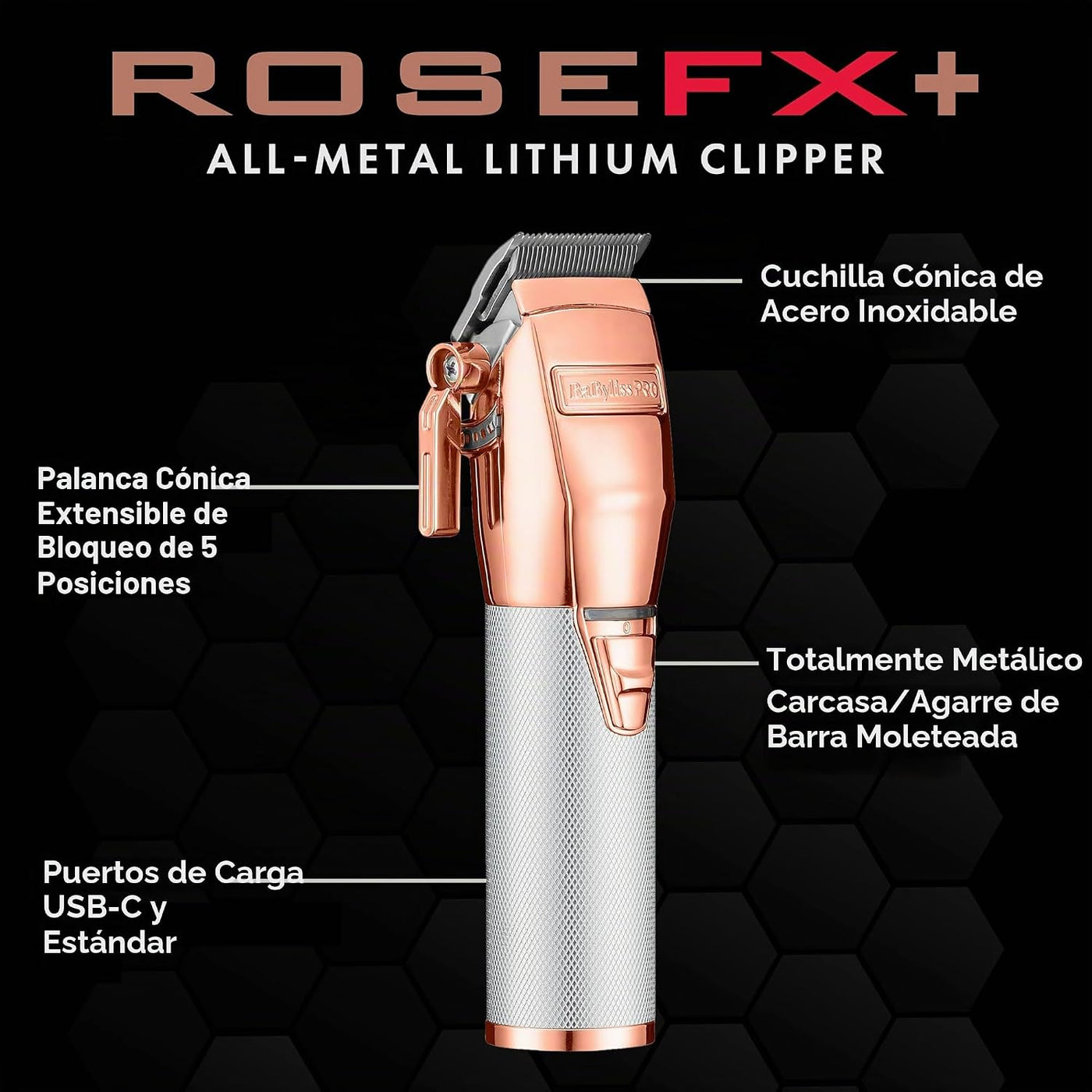 BaBylissPRO FX+ - Cortapelos profesionales para barba para hombres,...