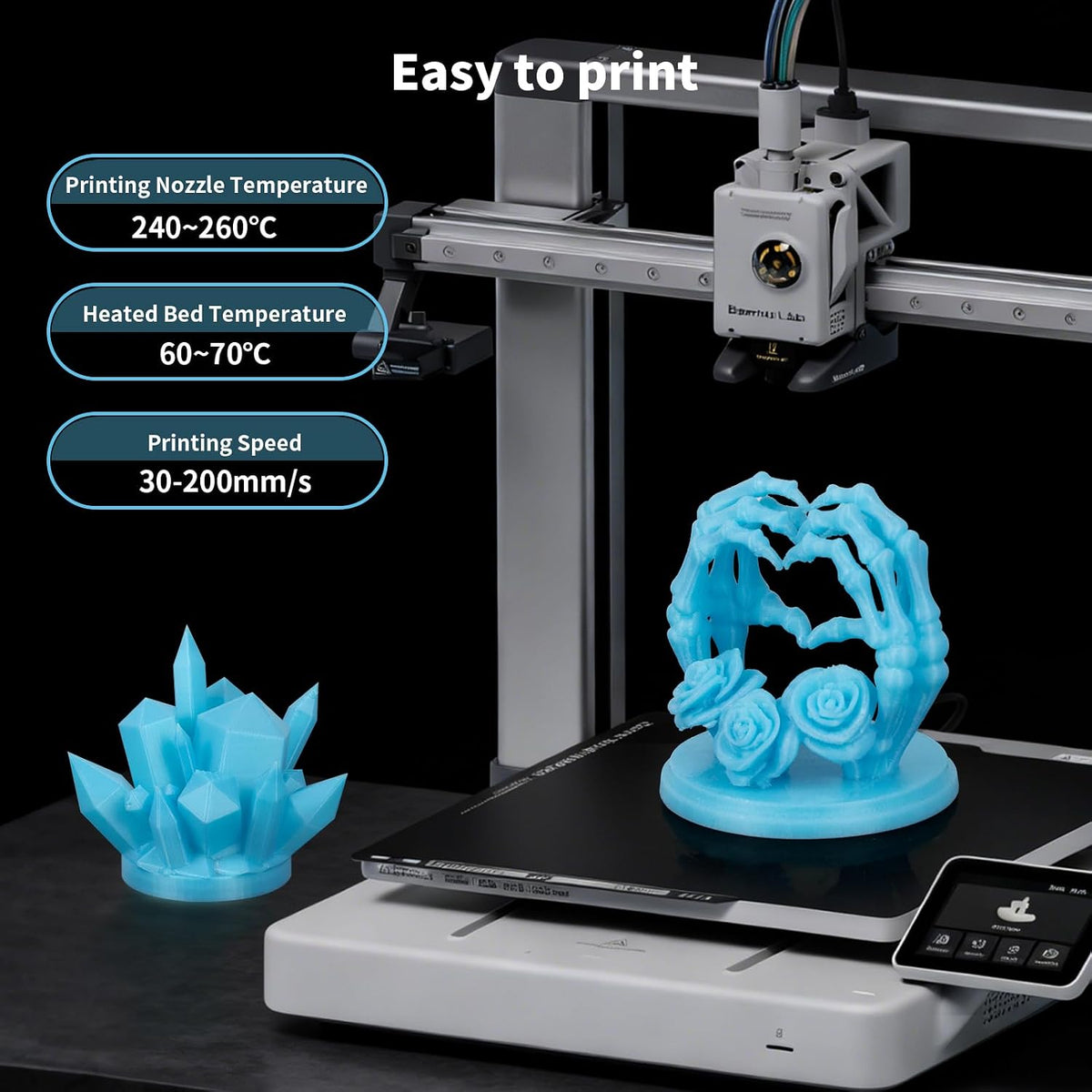 iSANMATE - Filamento PETG que brilla en la oscuridad, filamento azu...