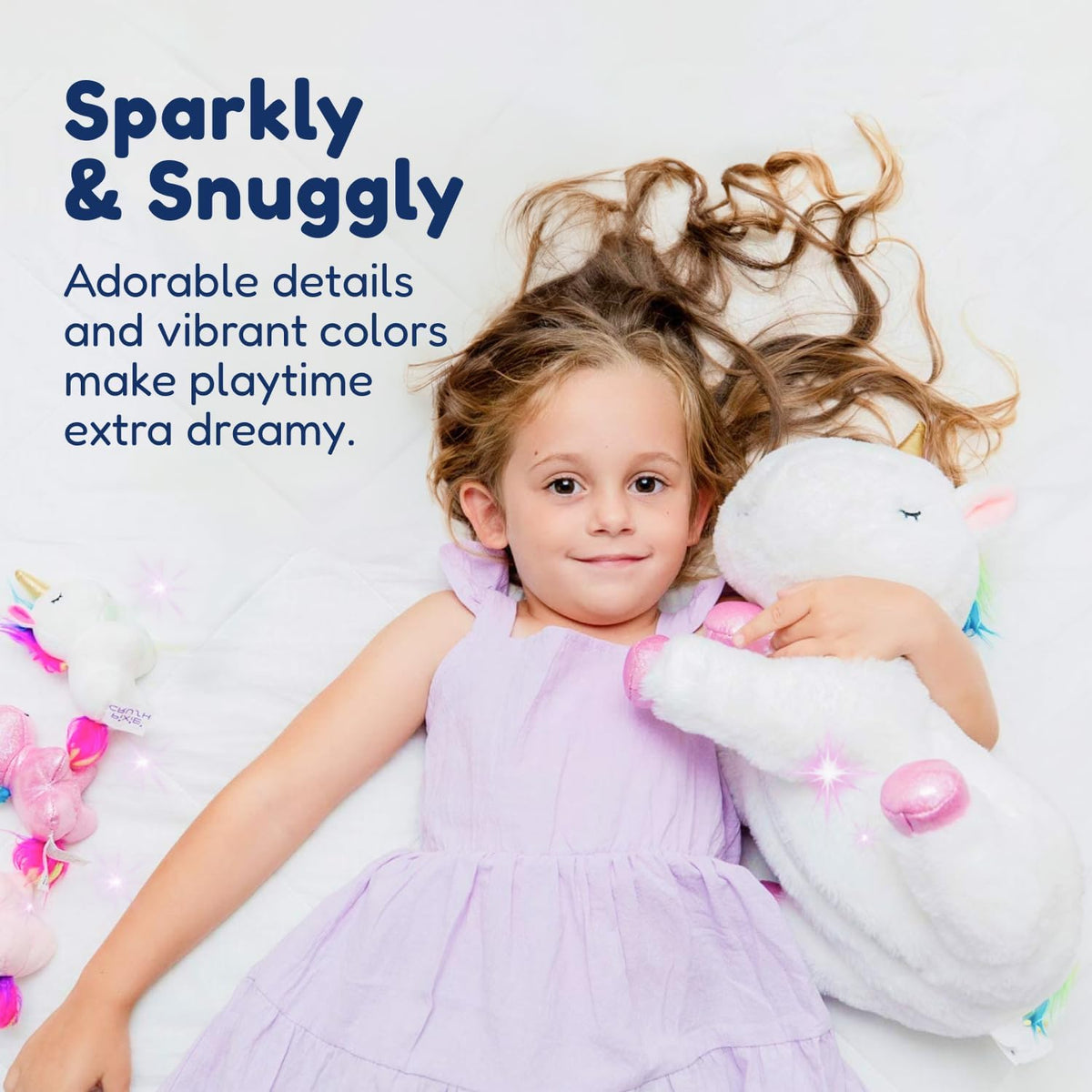 Animales de peluche de unicornio PixieCrush para niñas, juego de 5...