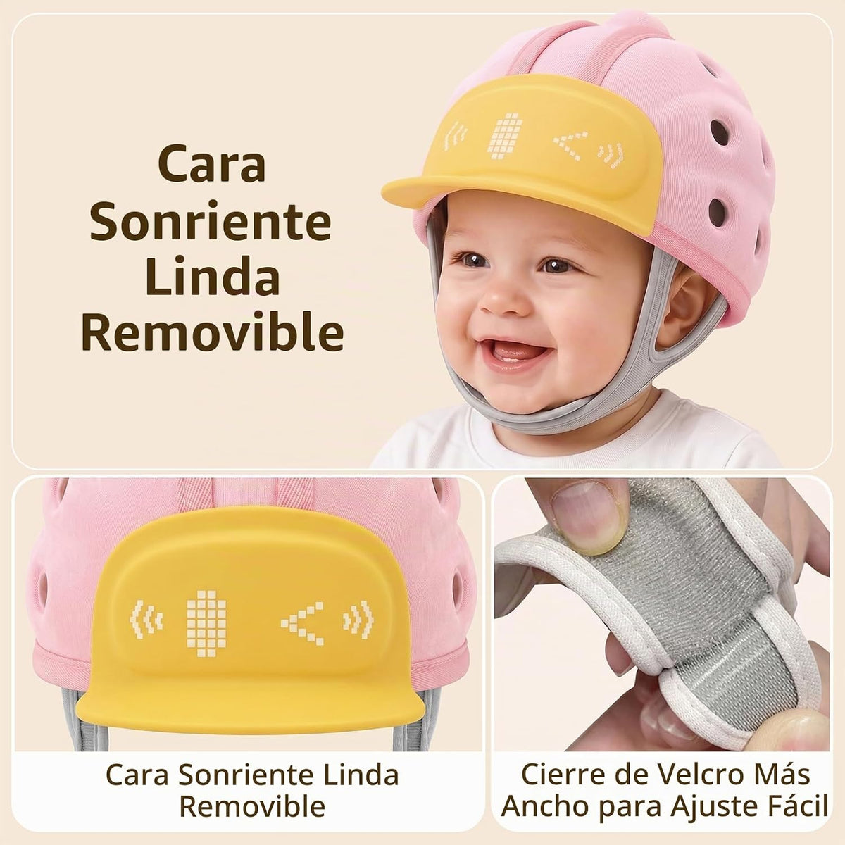 Buoydas Casco protector de cabeza de bebé, protector de cabeza de b...