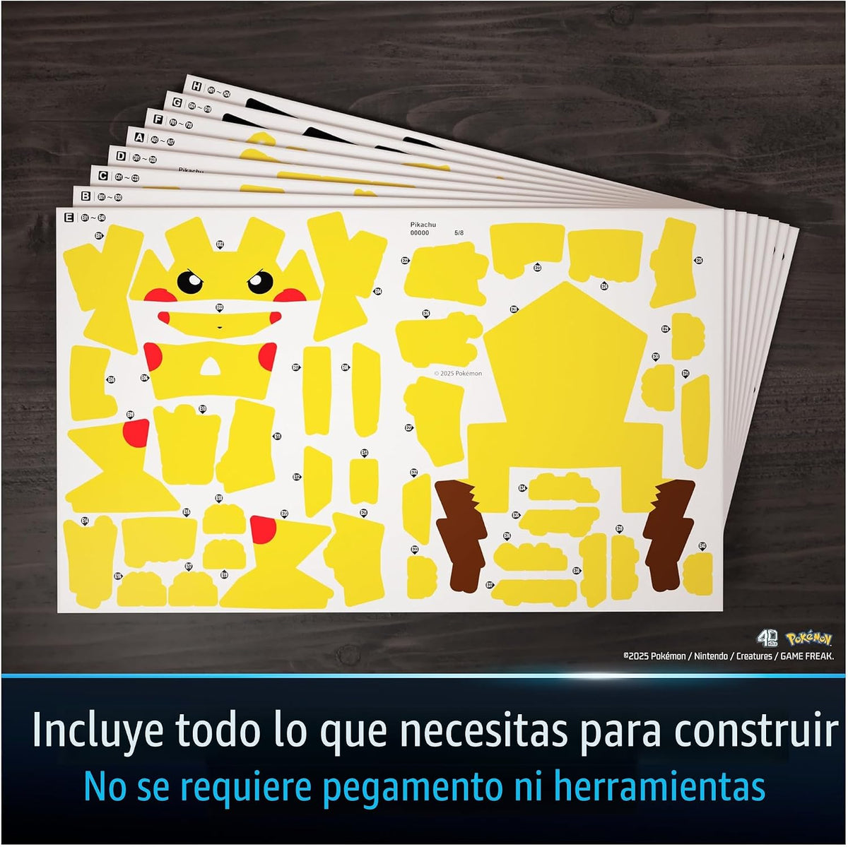 4D Build, Kit de modelo 3D de Pikachu Pokémon, figura de Pokémon, c...