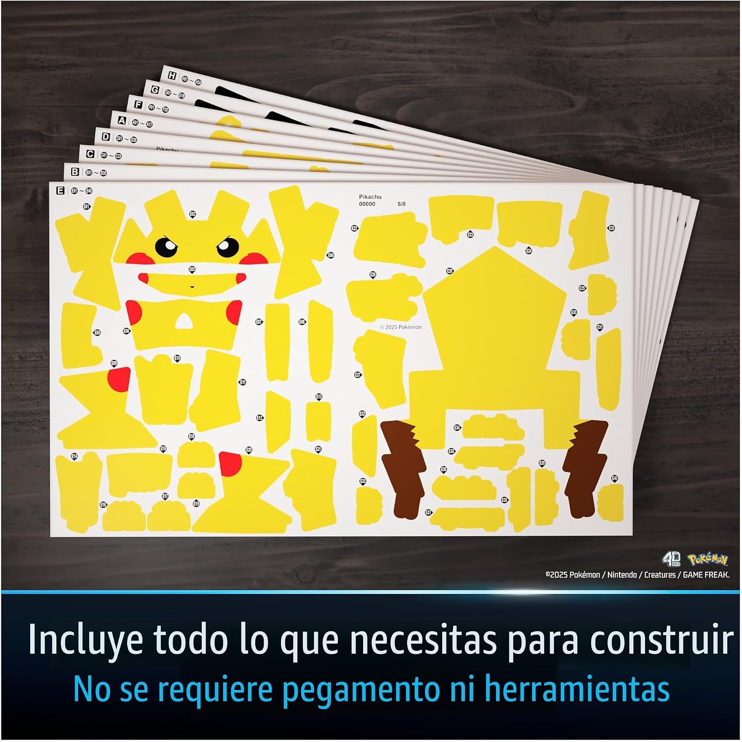 4D Build, Kit de modelo 3D de Pikachu Pokémon, figura de Pokémon, c...