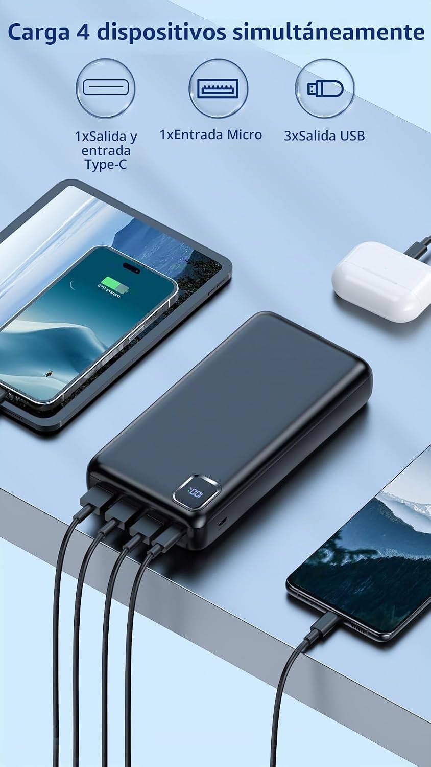Eliegntist banco portátil del poder del cargador 50000mAh, carga rá...