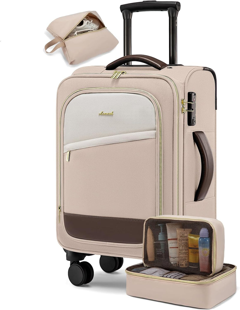 LOVEVOOK Equipaje de mano 22x14x9 Maletas de viaje aprobadas por ae...
