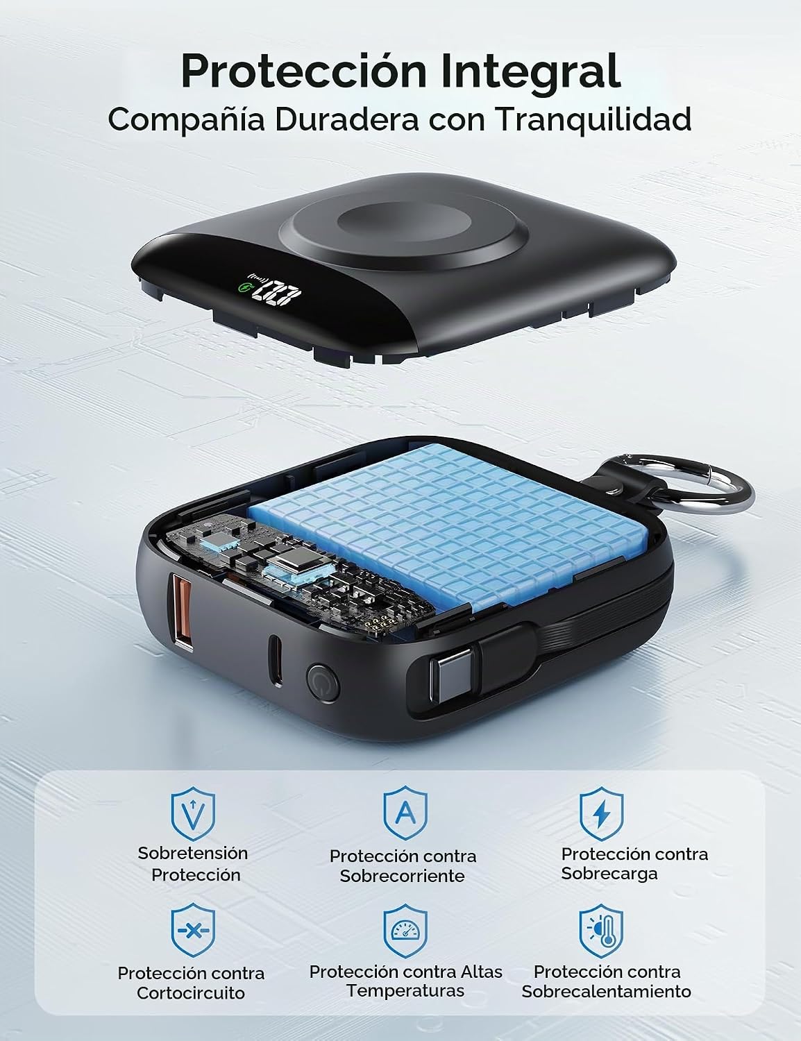 BLJIB Cargador portátil 10000mAh 22.5W Banco de energía incorporado...
