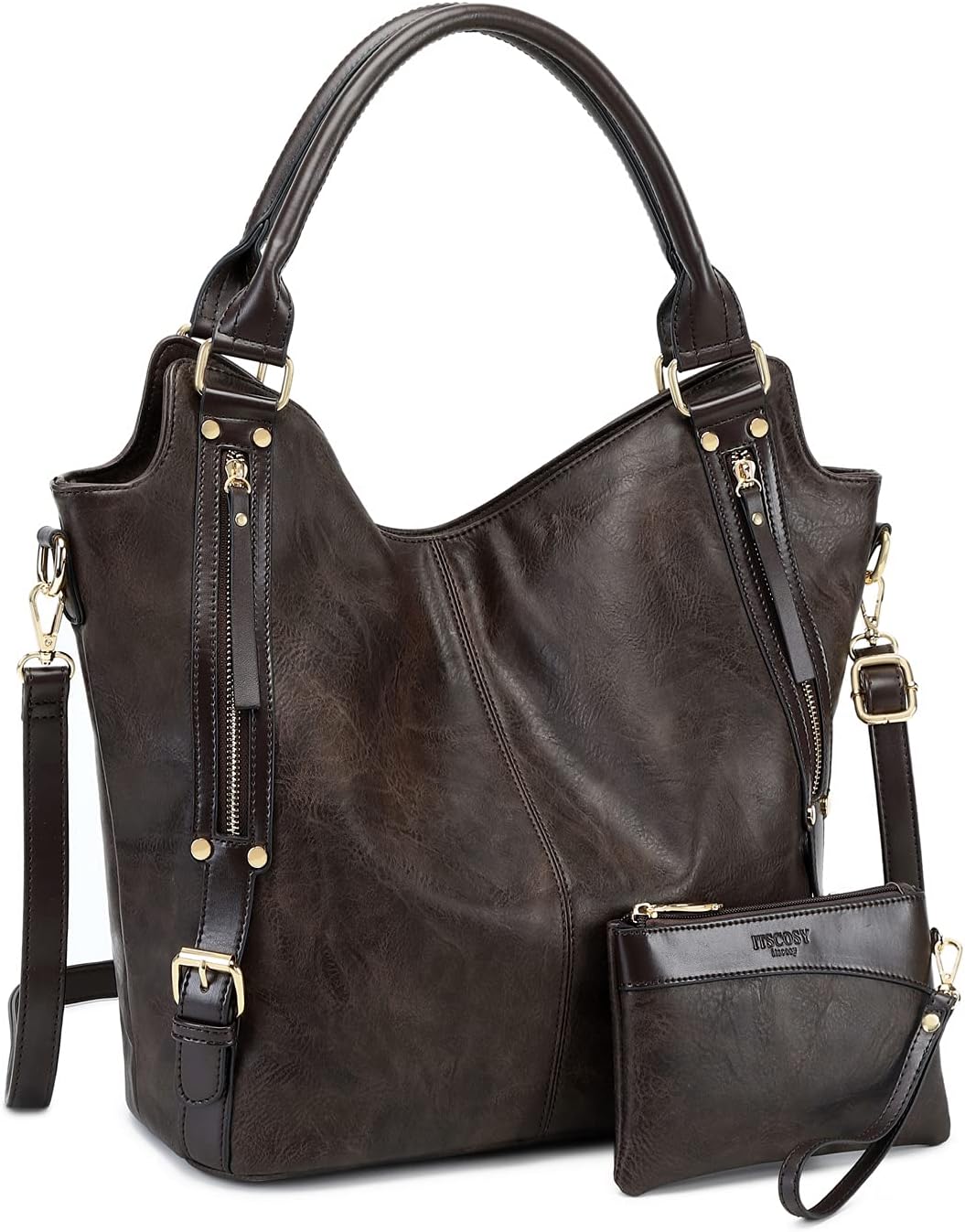 Bolso tote para mujer, carteras de cuero PU, bolsos de hombro hobo...