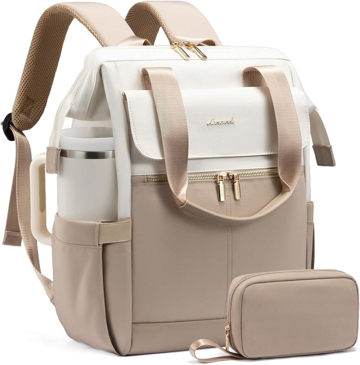 LOVEVOOK Mochila para laptop, mochila de trabajo convertible bolso con puerto USB, Colorido