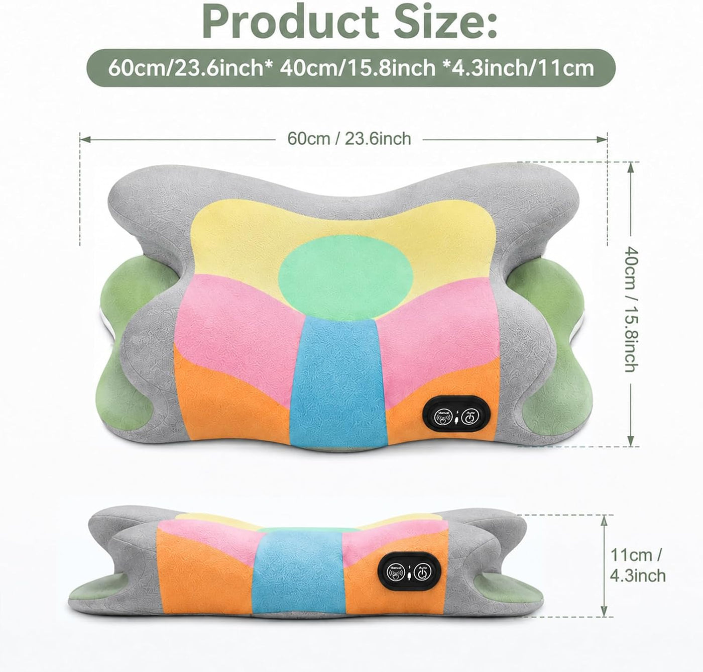 Almohada cervical 2 en 1 para aliviar el dolor de cuello con calefa...