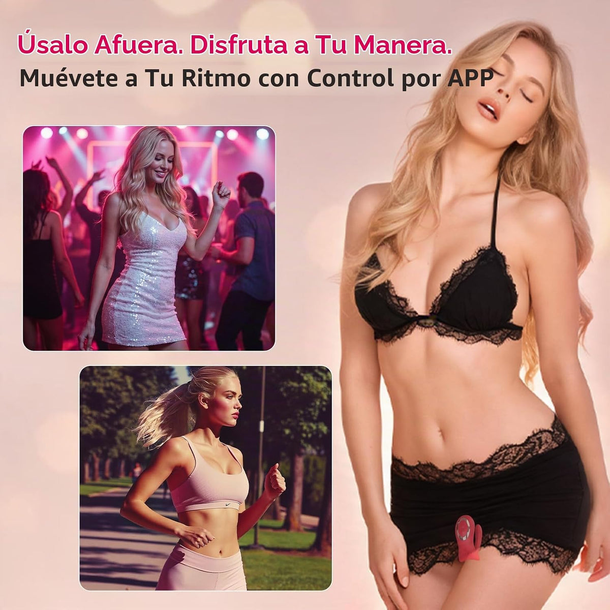 Rose Sex Toy Wearable Panty Vibrador, Correa Vibradora en Consolado...