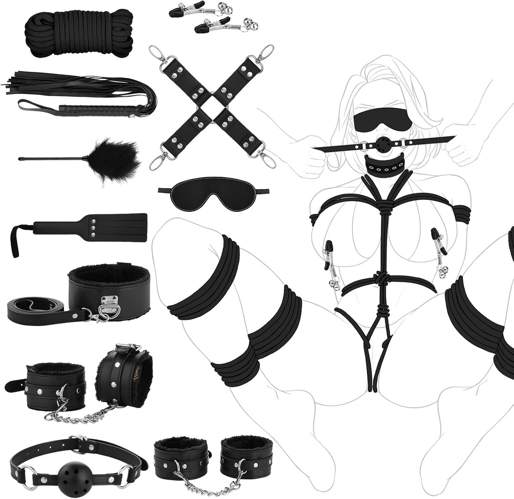 UTIMI BDSM Bondage Kit Juguetes sexuales, Restricciones sexuales de...