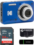 Kodak PIXPRO FZ55 - Cámara digital azul de 16 MP con zoom óptico 5X...