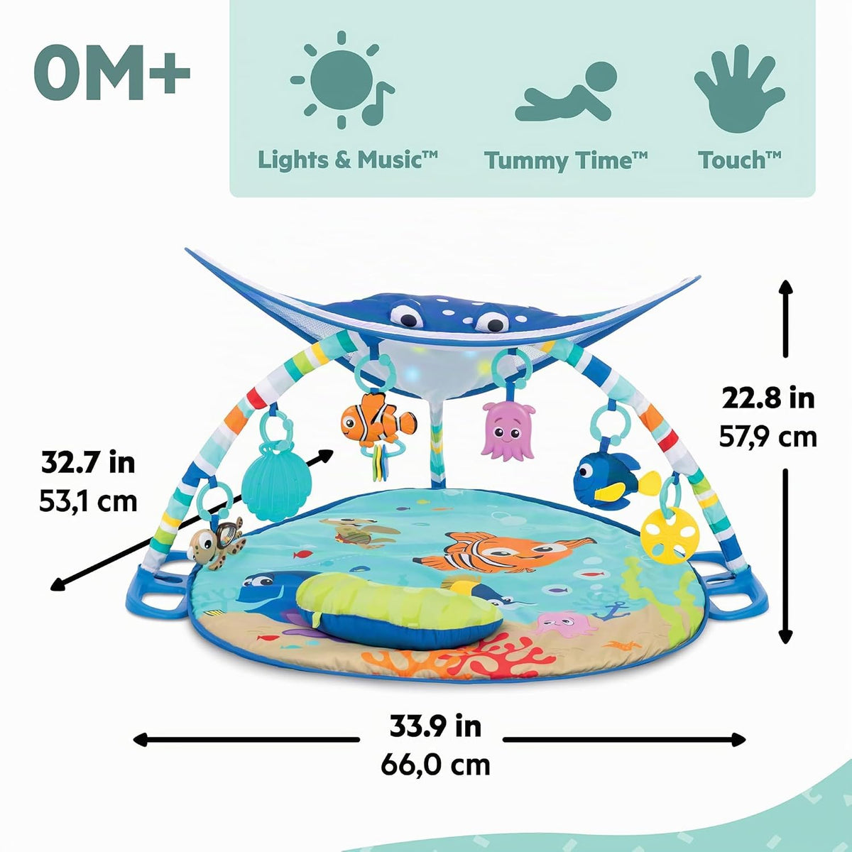 Bright Starts Disney Baby Buscando a Nemo Gimnasio de luces y músic...