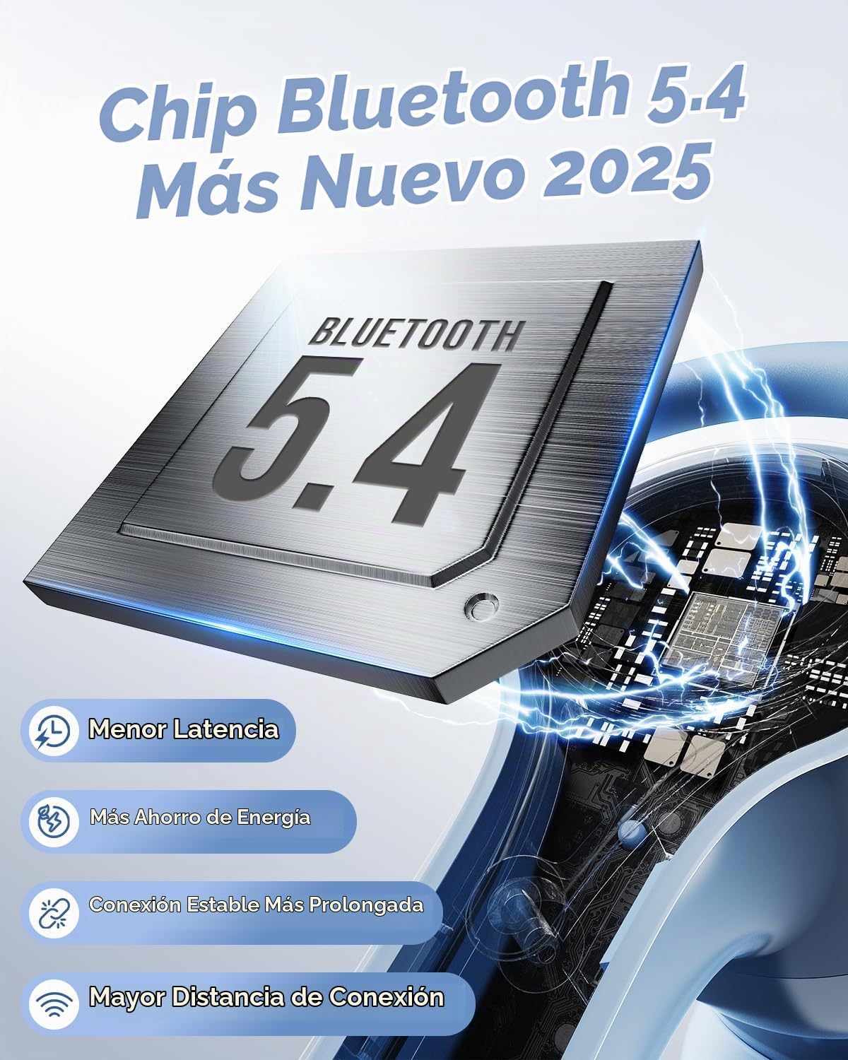 Ngsod Auricular Bluetooth V5.4, auricular inalámbrico USB Dongle co...