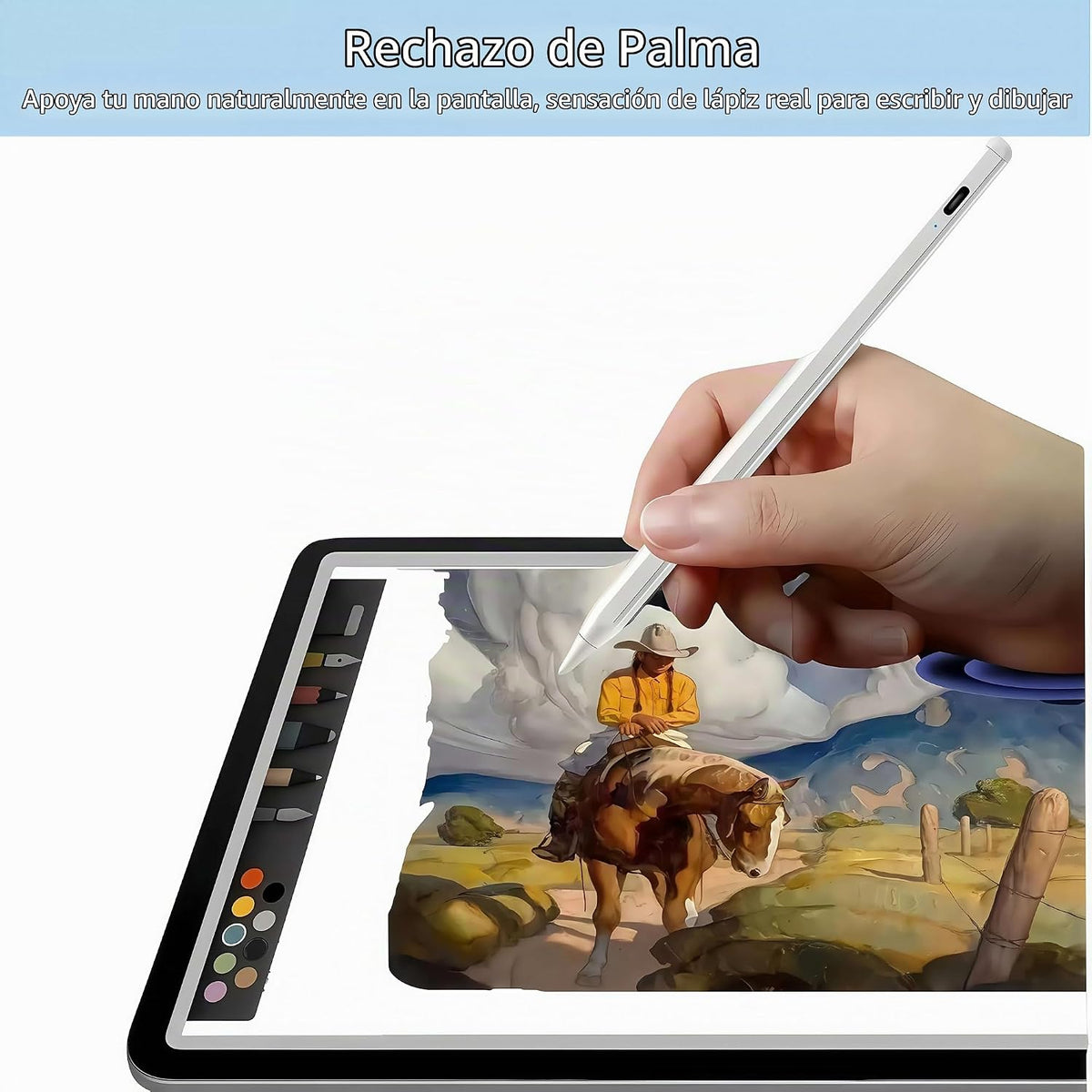 Lápiz óptico para iPad 2018-2026, 25 minutos de carga rápida con re...