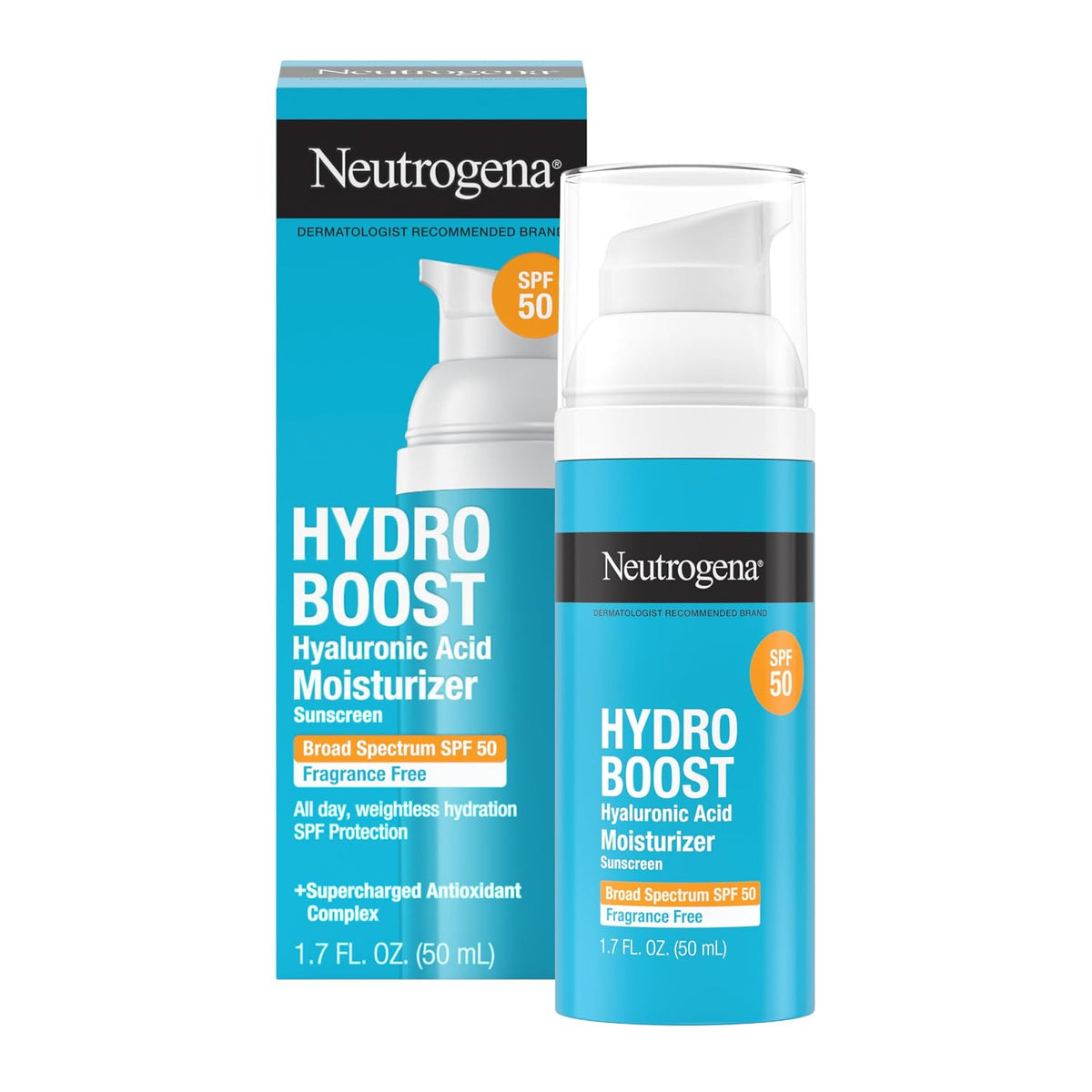 Neutrogena Hydro Boost Crema hidratante facial SPF 50, 1.7 fl oz |...