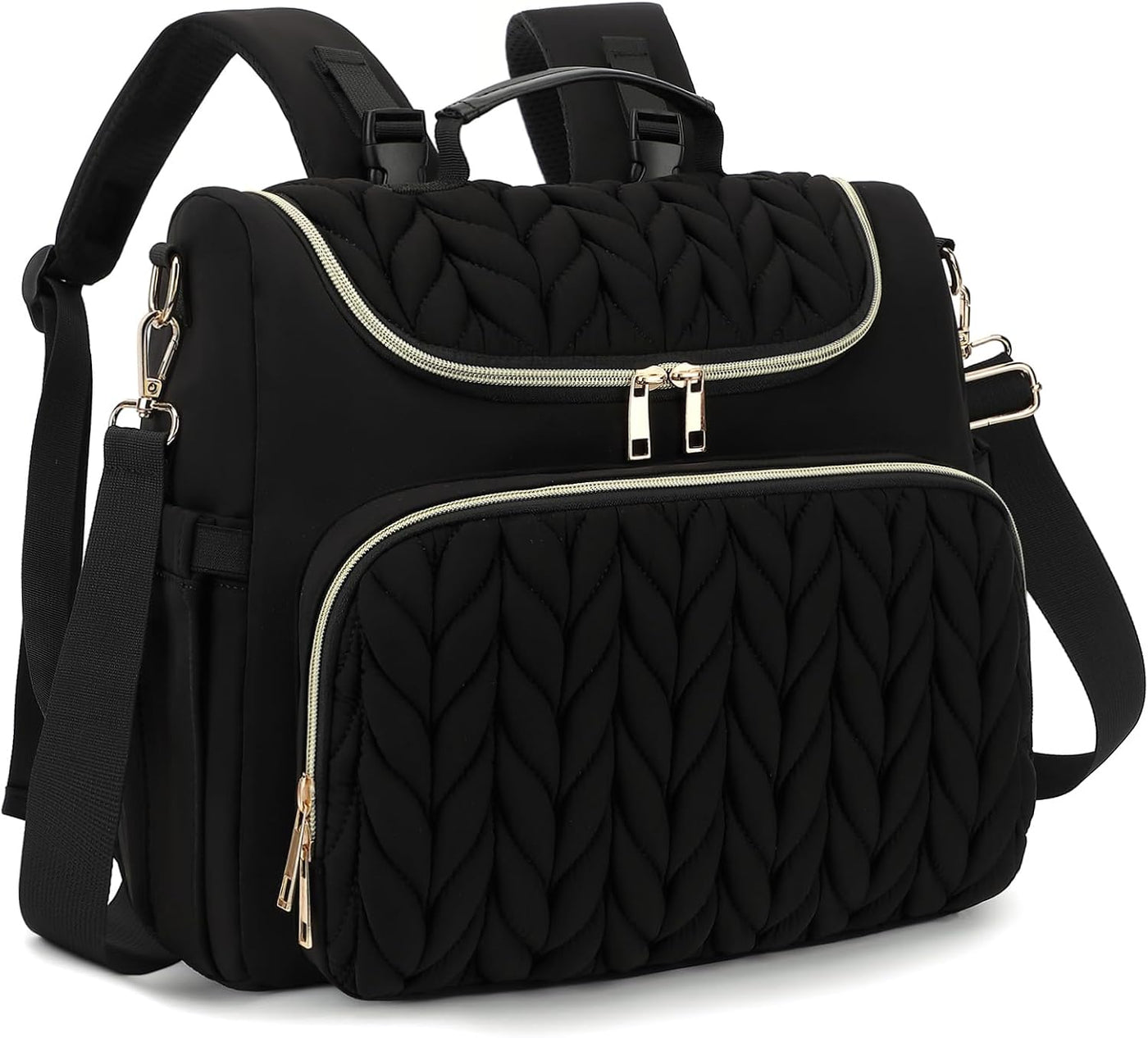 Bevkois Mochila pequeña para pañales acolchada, mini bolsa cruzada...