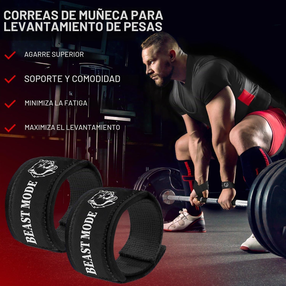 TECEUM Correas de levantamiento para levantamiento de pesas, gimnas...
