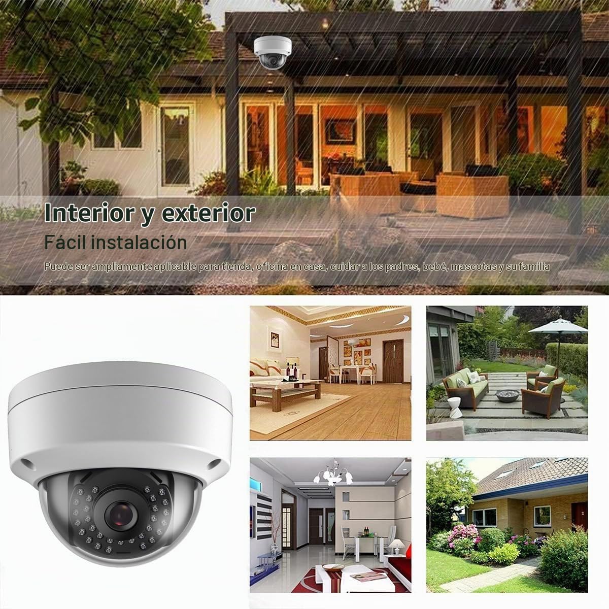 Real HD 4MP Analógica coaxial domo TVI CVI cámara de vigilancia de...