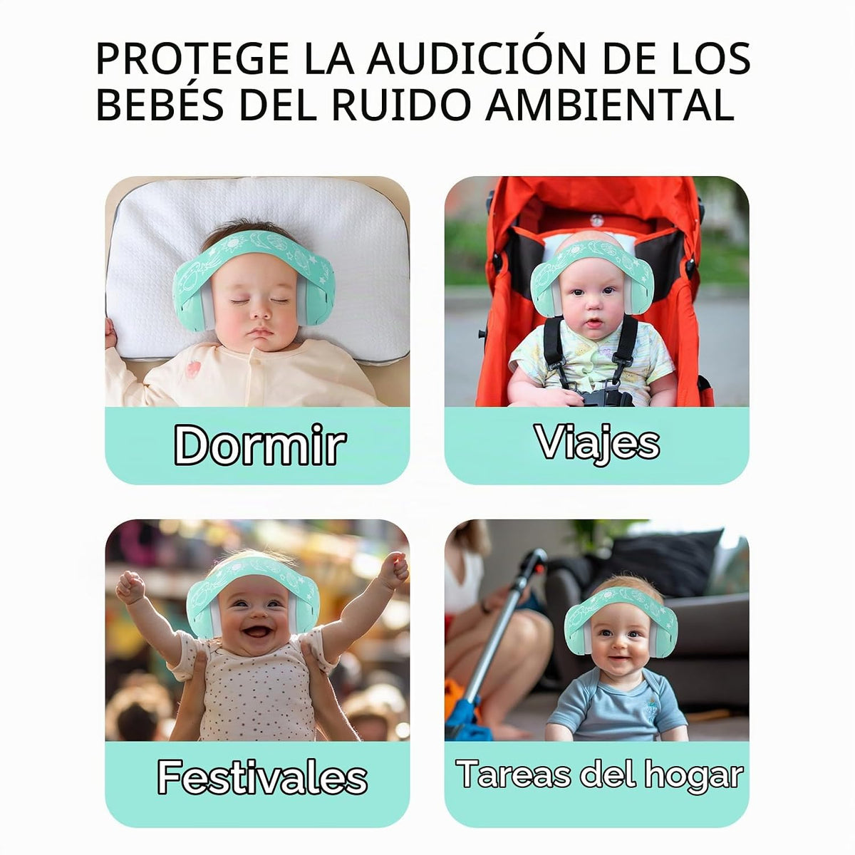 LYSIAN Orejeras de protección auditiva para bebés, 25dB SNR, bebés...