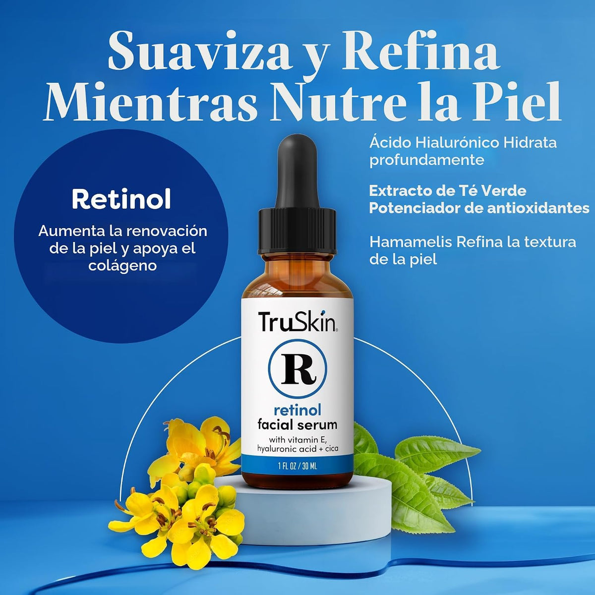 Sérum de retinol natural, TruSkin | Suero retinoide suave durante l...