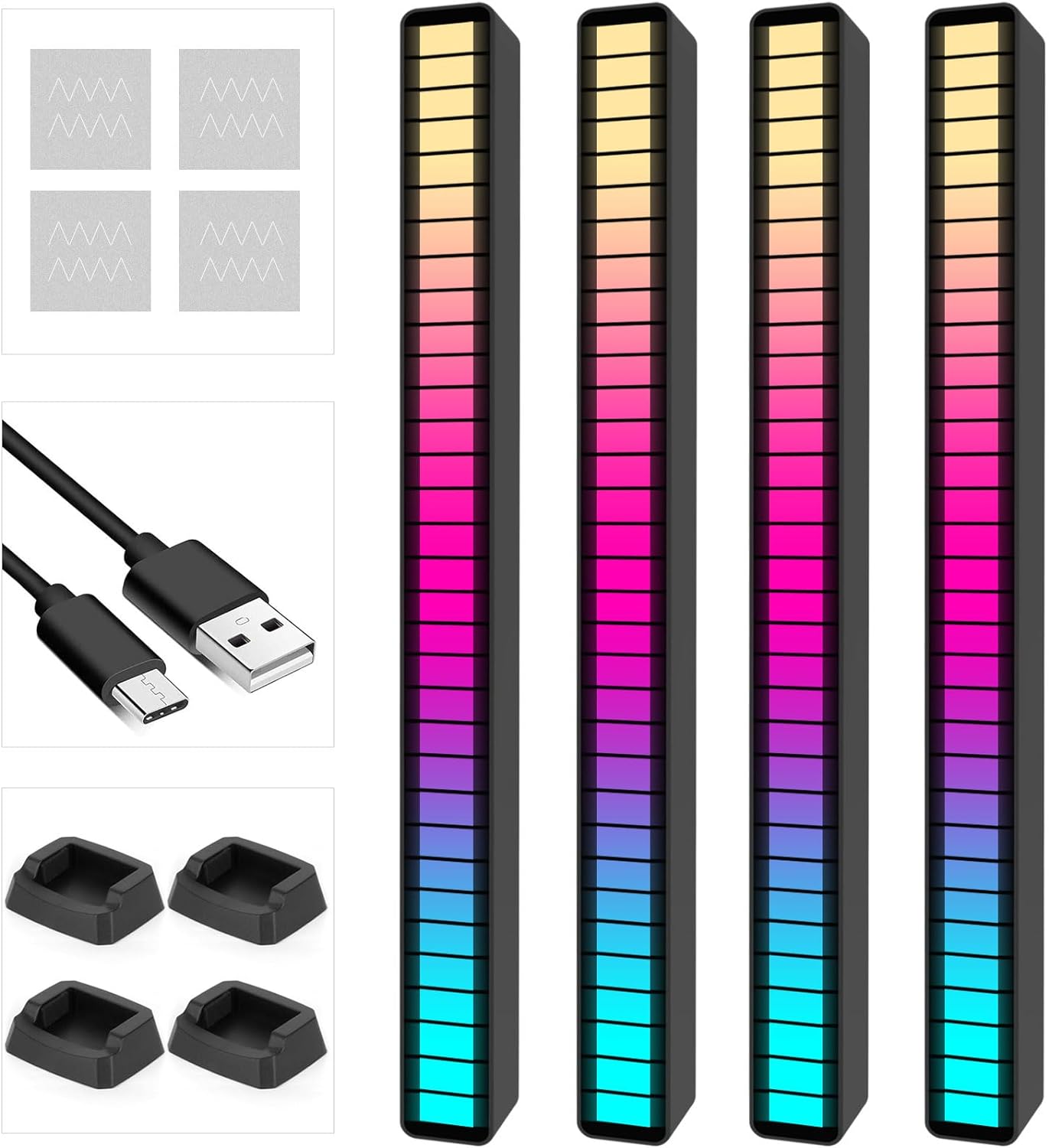 Soulpunk RGB Luz de control de sonido recargable, luces de ritmo mu...