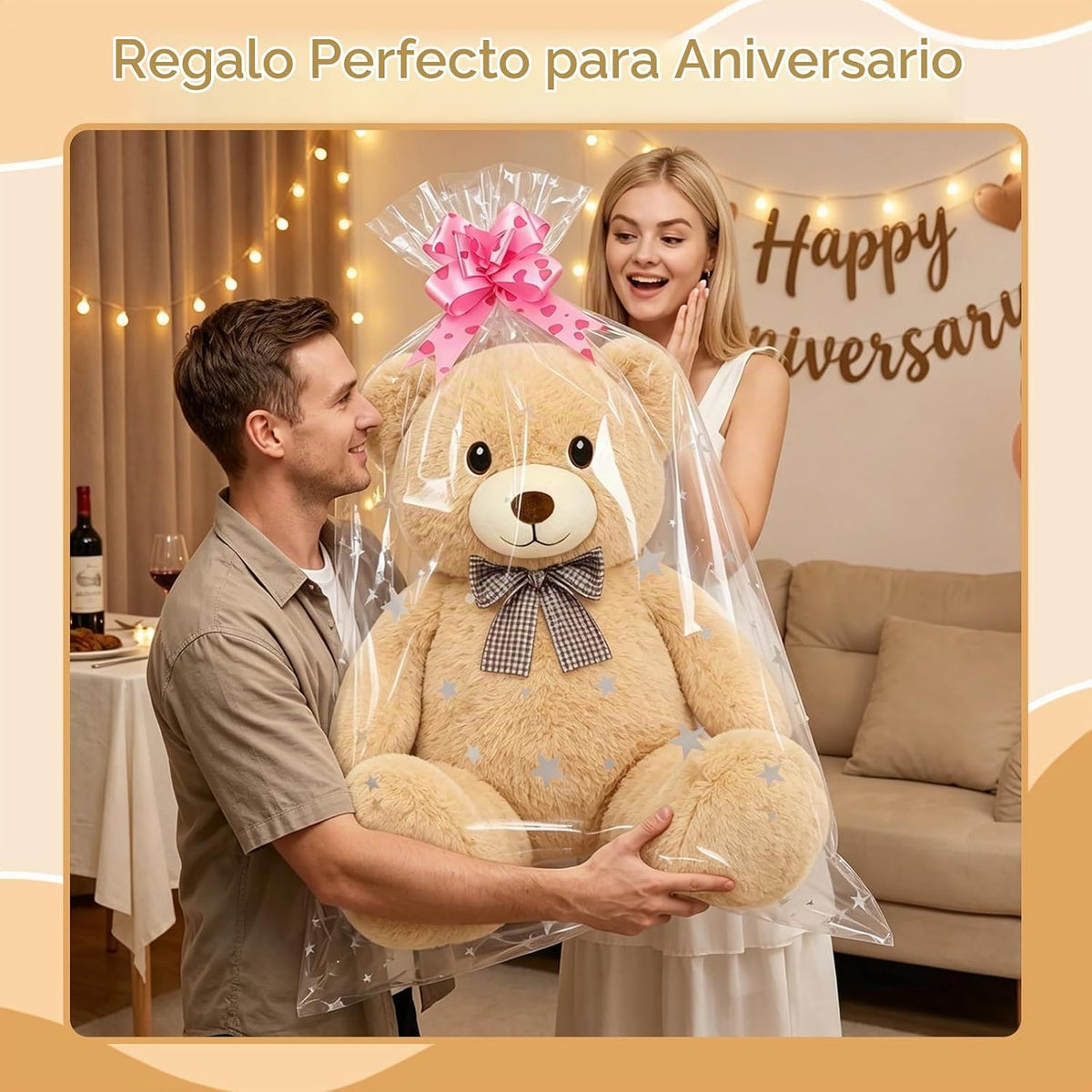 SQEQE Oso de peluche gigante de 39 pulgadas, oso de peluche grande...