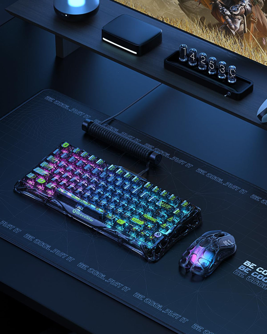 GravaStar Mercury K1 Lite 75% teclado para juegos, teclado inalámbr...