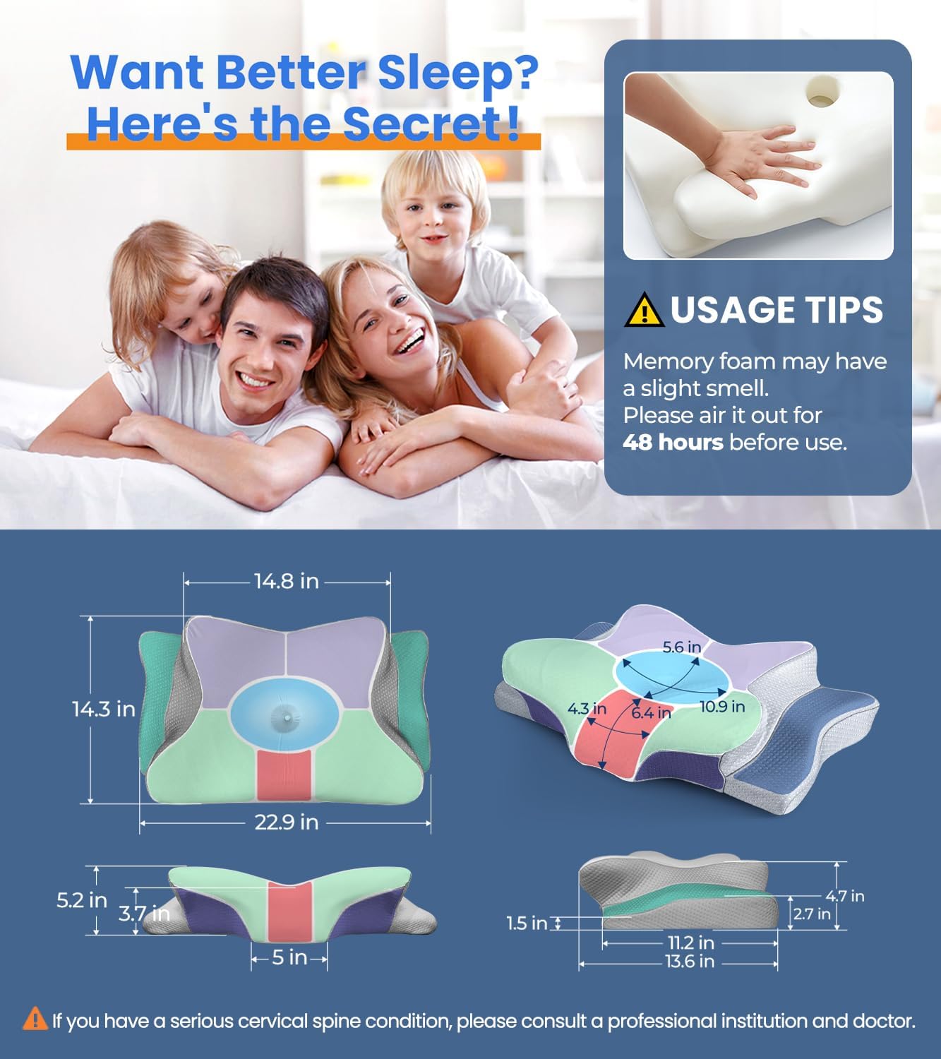 Almohada de Alivio del Dolor Ultra de Enfriamiento para Soporte de...