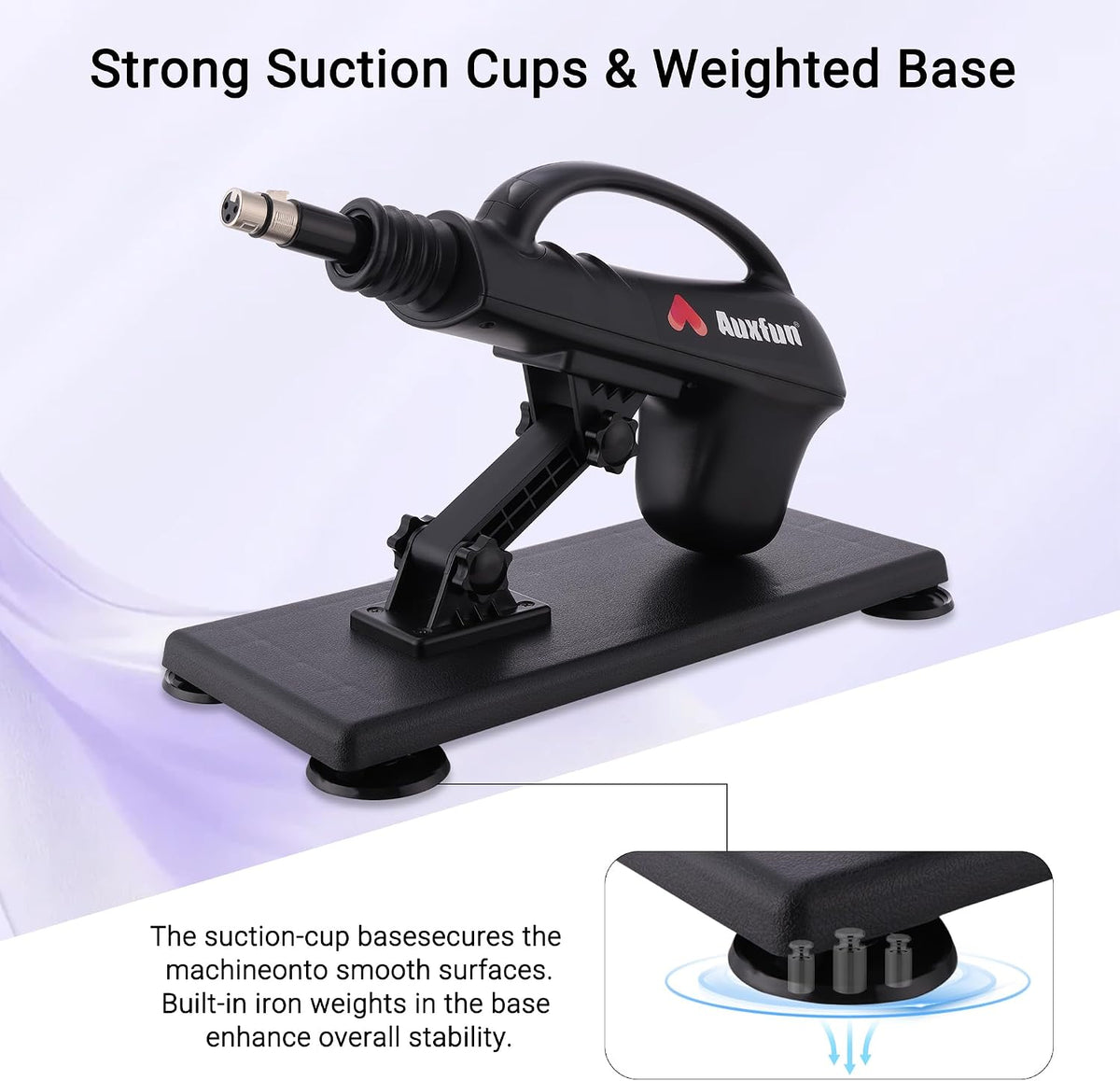 Máquina sexual AUXFUN Consolador con ventosa con tapón anal a tope...