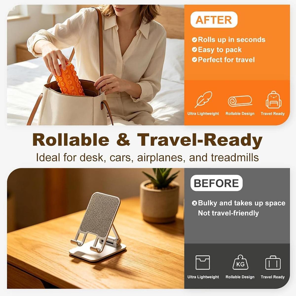 Soporte de teléfono portátil, soporte flexible para teléfono celula...