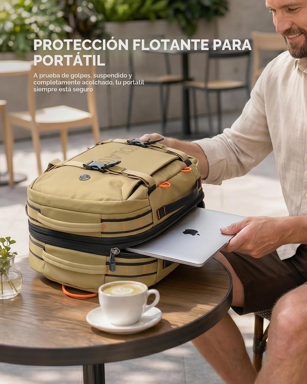 Tolaccea Mochila de viaje para laptop, mochila de mano para hombres...