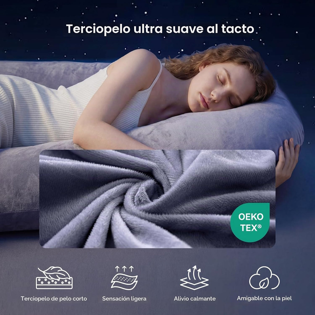 Momcozy Almohada de embarazo para dormir - Almohada de maternidad d...