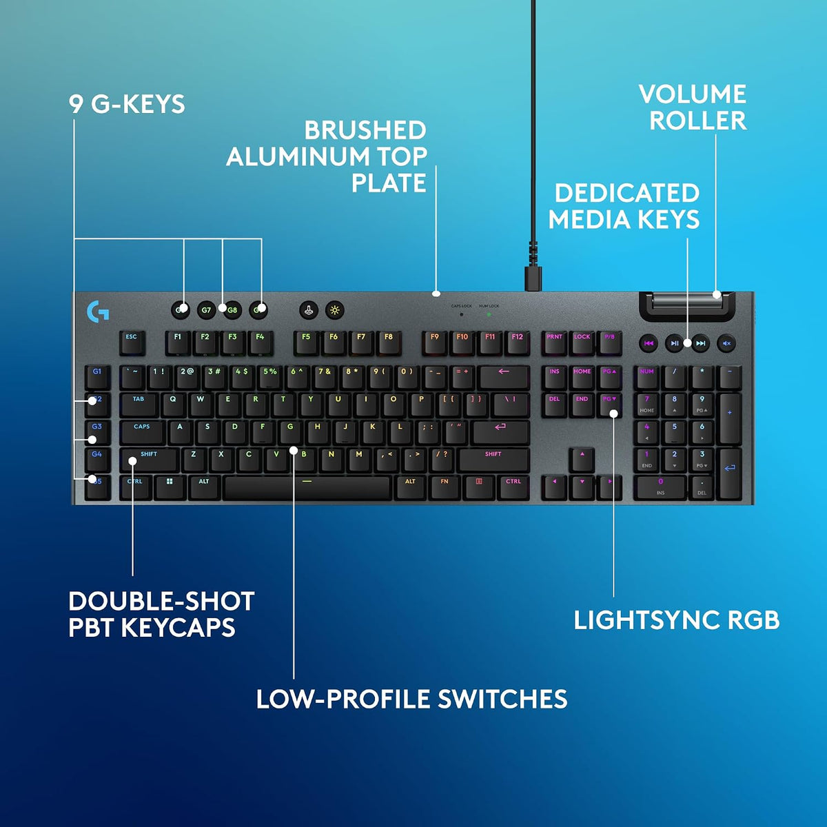 Logitech G Teclado para juegos con cable 915 X (táctil) - Negro | P...