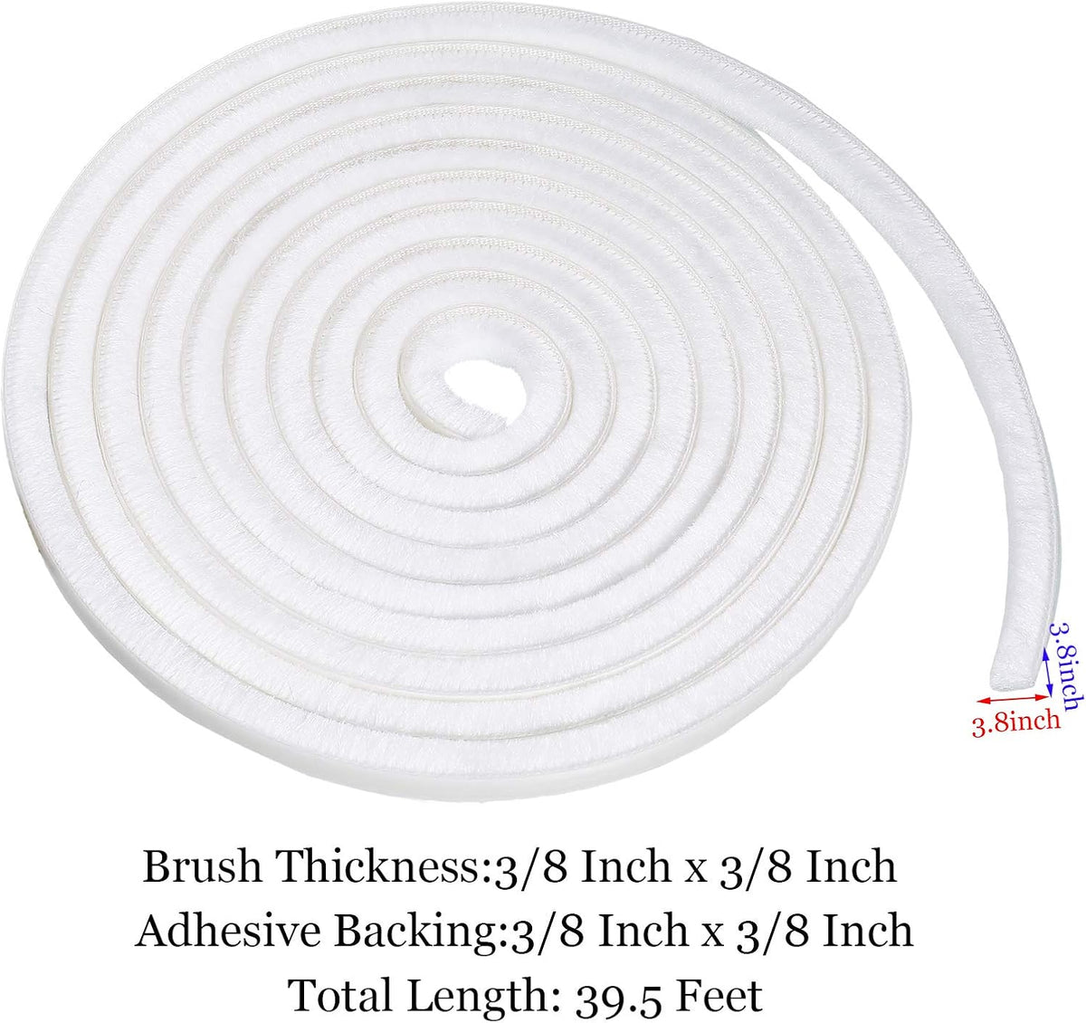 Jetec 2 unidades autoadhesivas de pelota, color blanco | 3\/8 x 3\/...