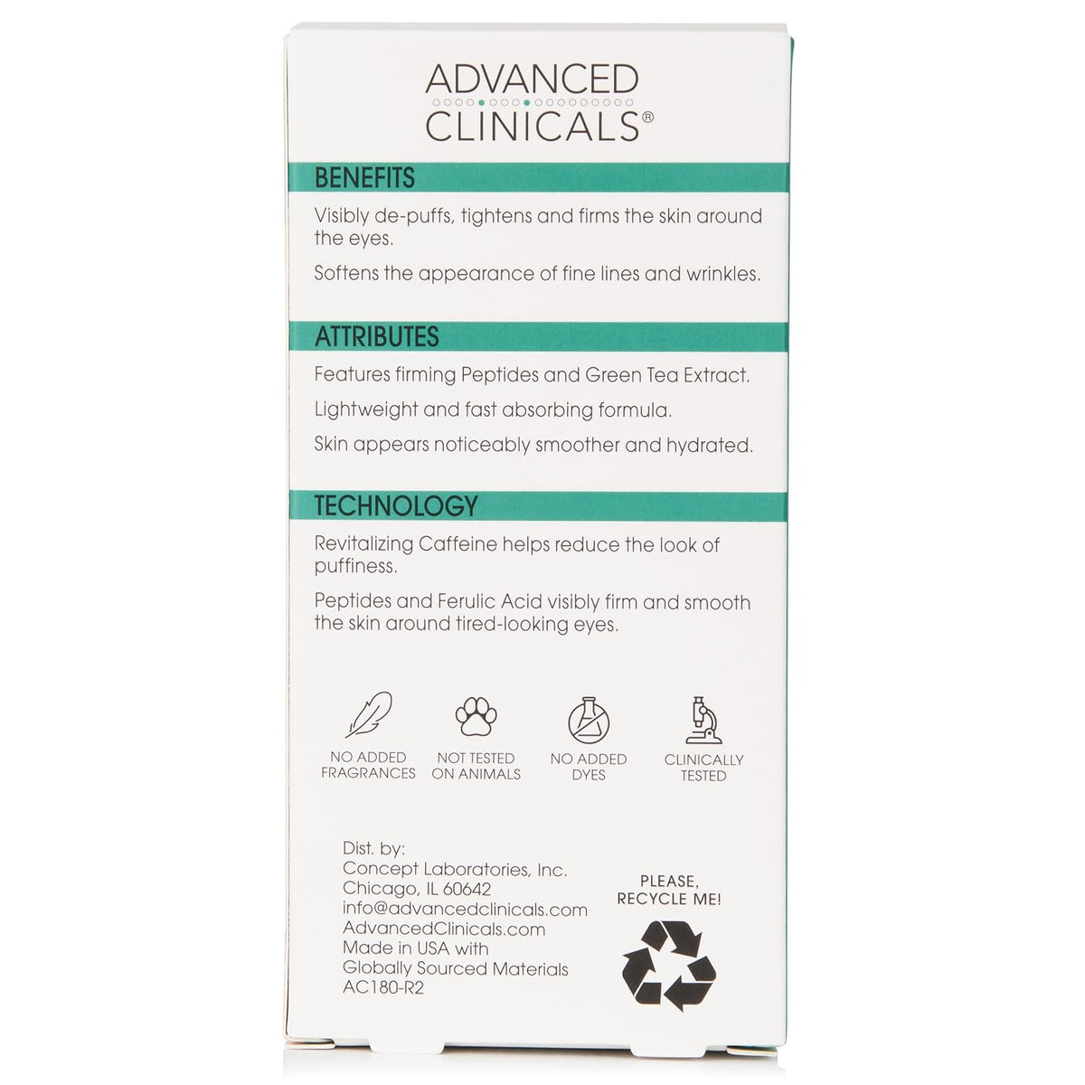 Advanced Clinicals Suero para ojos hinchados debajo de los ojos | S...