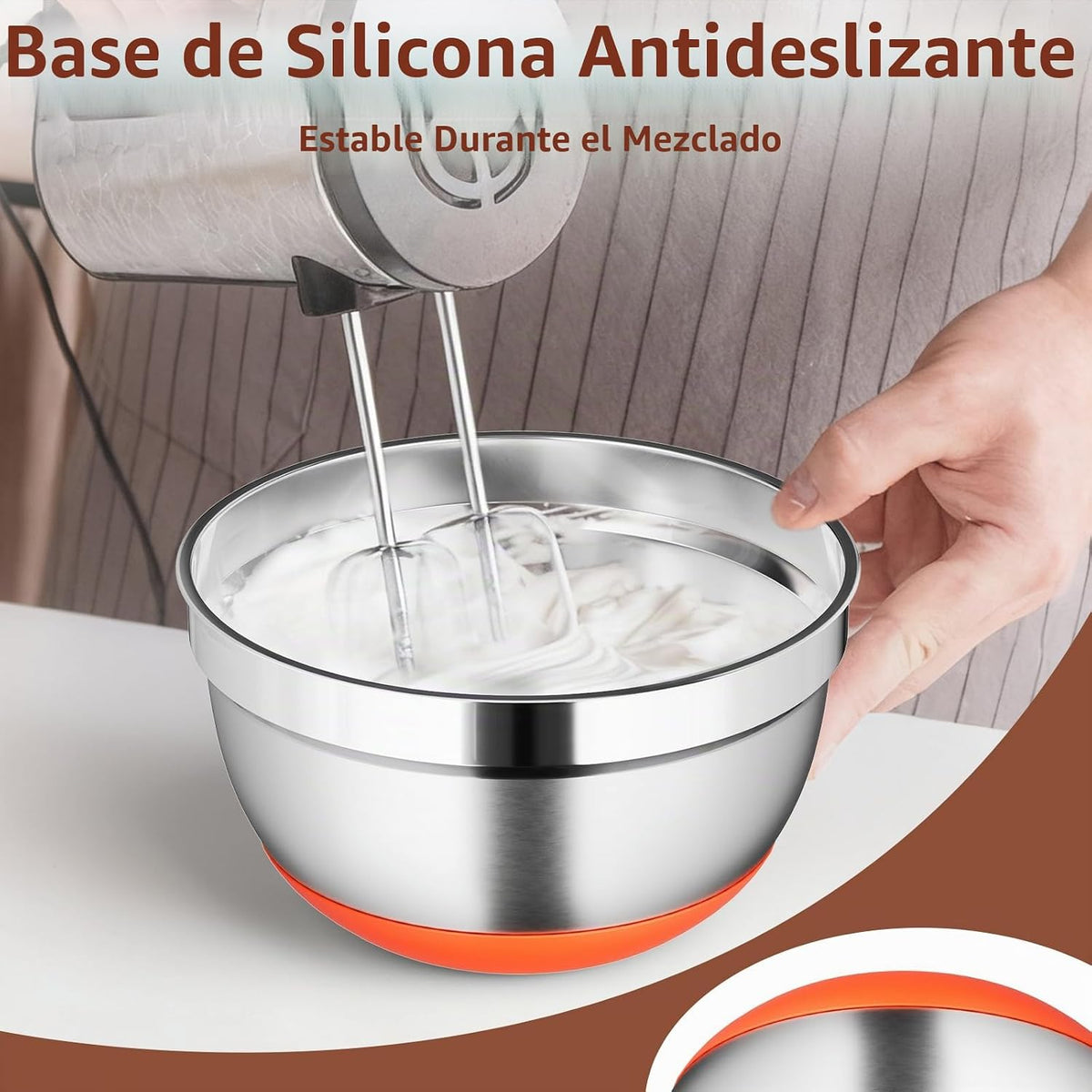 Hybemmy Paquete de 9 tazones para mezclar con tapas herméticas, cue...