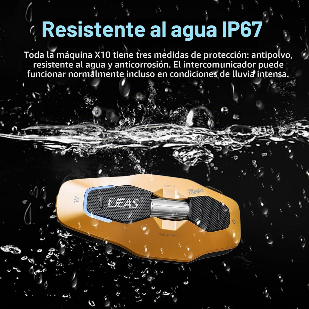 iSunergy X10 - Auriculares Bluetooth para casco de motocicleta, int...