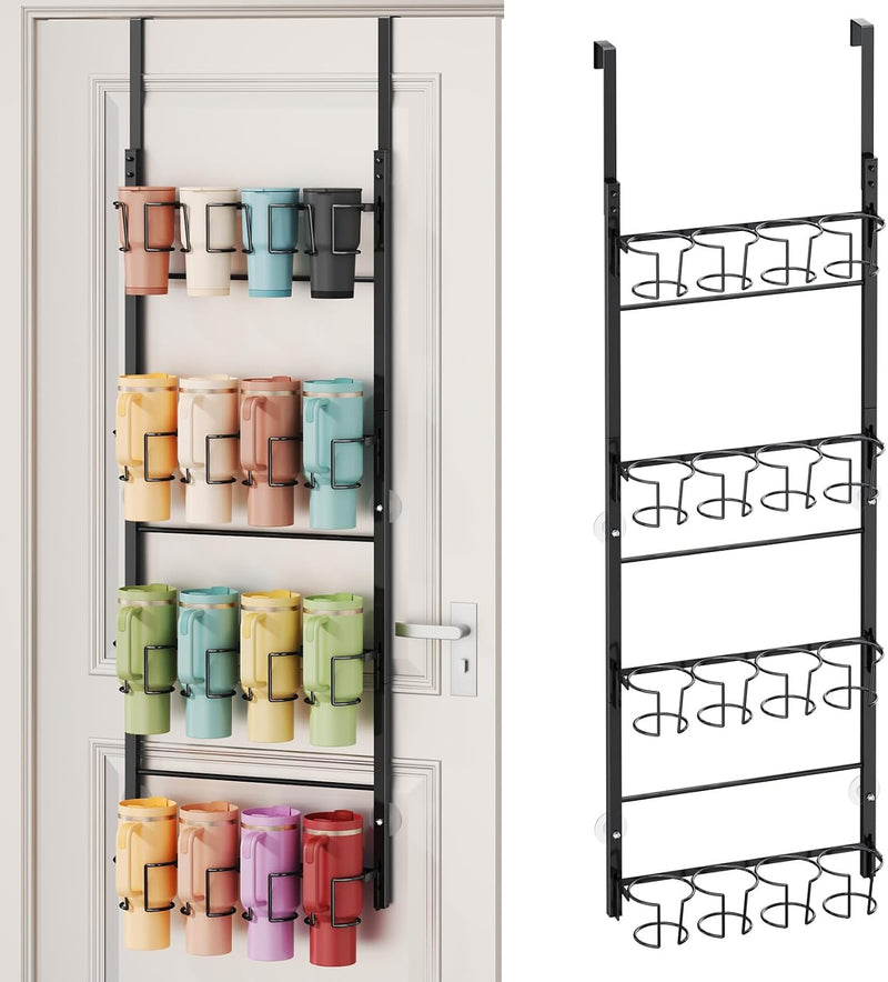 SWTYMIKI Organizador de botellas de agua de 4 niveles \u2013 Organi...