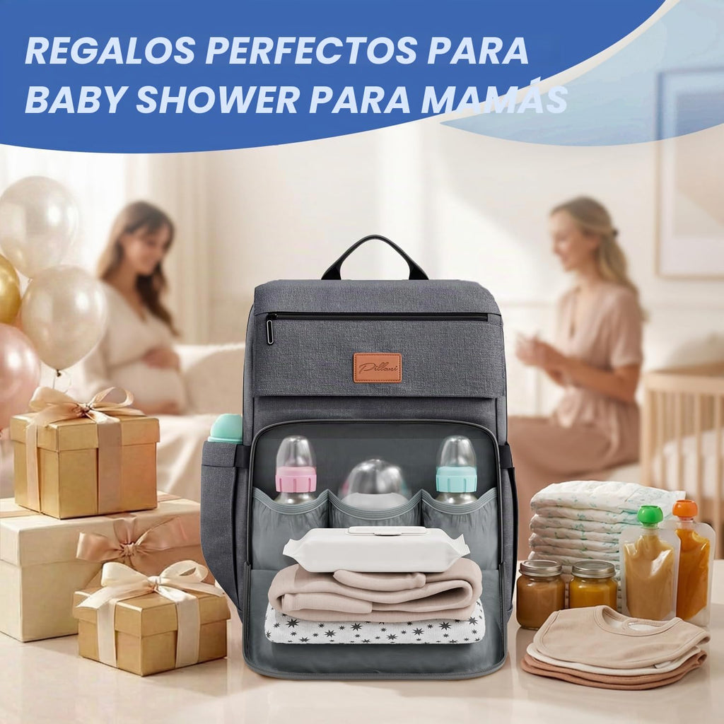 PILLANI - Mochila grande para llevar pañales de bebé, para viajar,...