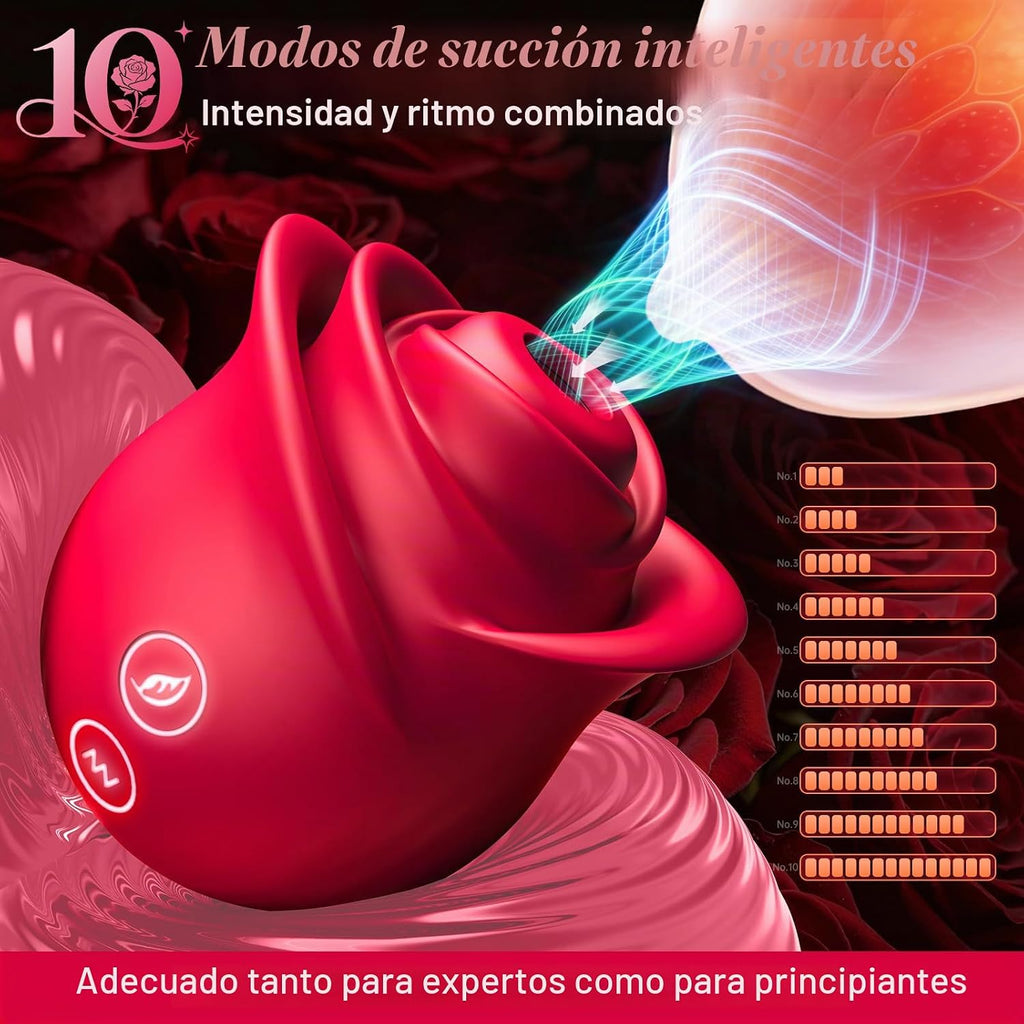 Vibrador de succión de juguete sexual de rosas, juguetes para adult...