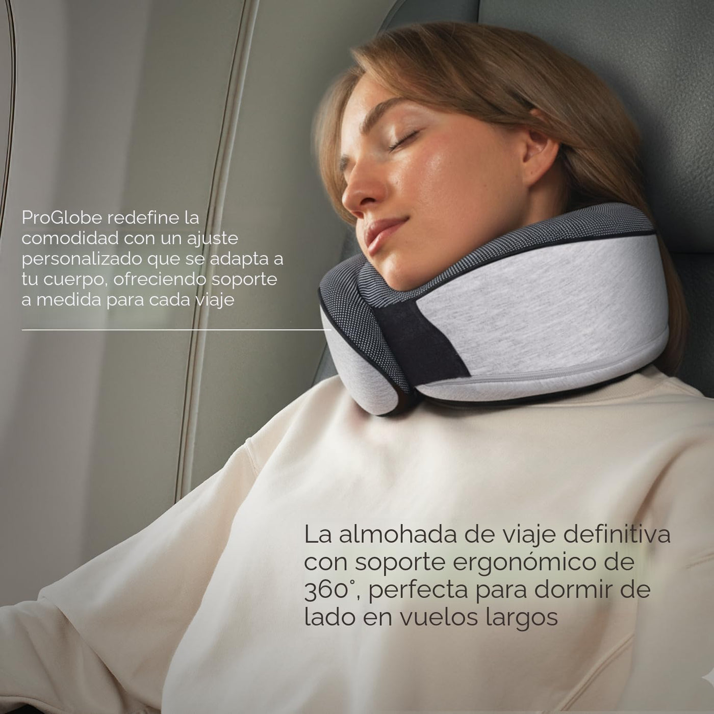 Proglobe Almohadas cervicales de viaje para aviones, artículos esen...