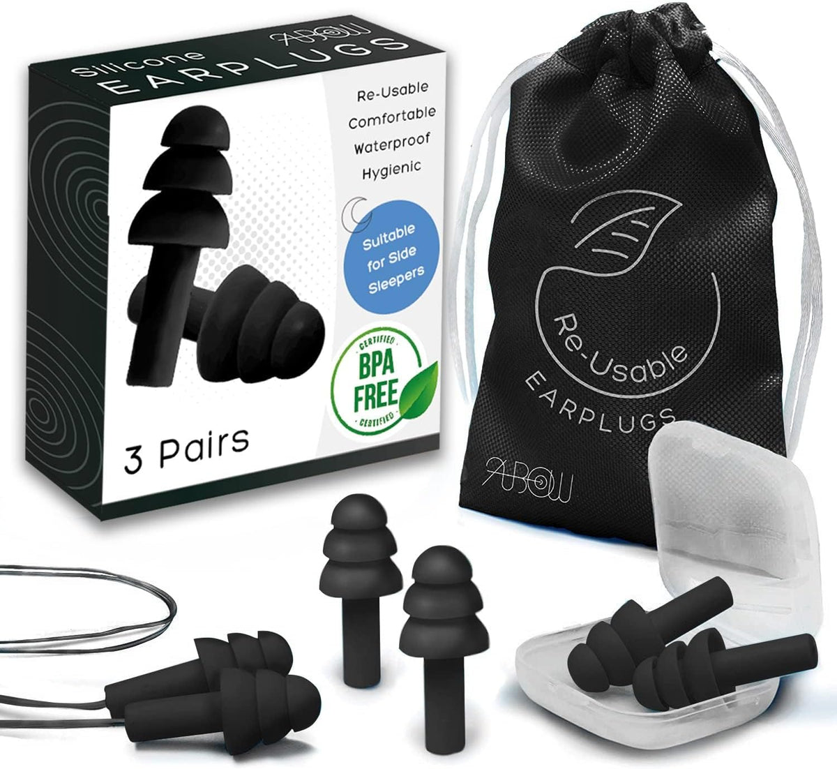 Anbow Tapones Suaves para los Oídos para Dormir Reducción de Ruido,...