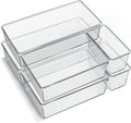 Paquete de 6 bandejas organizadoras grandes de plástico transparent...