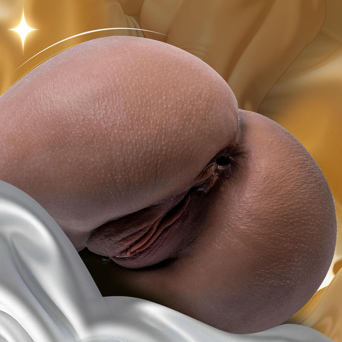 Muñeca Sexual de Coño de Bolsillo Negro Masturbador Masculino, Coño...