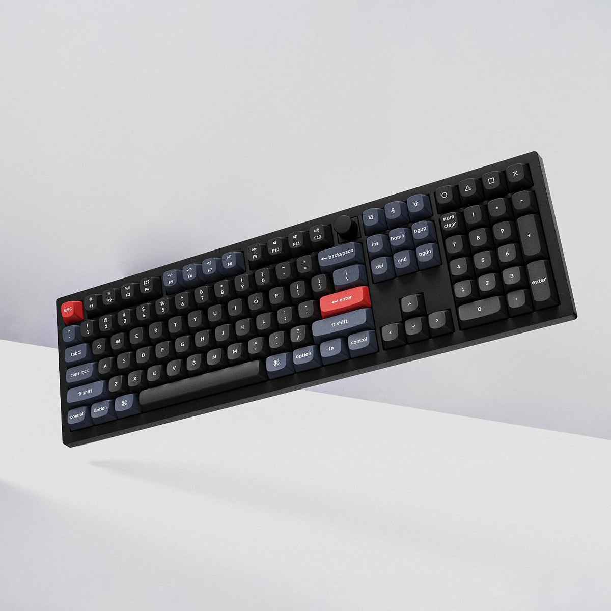 Keychron V6 Teclado mecánico con cable personalizado con perilla, d...