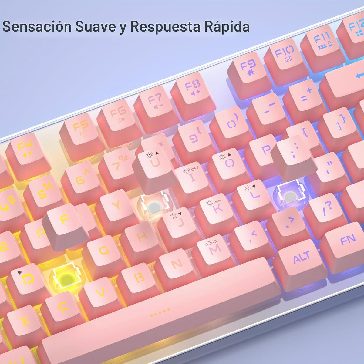 Combo de teclado y mouse para juegos, teclado K1 con retroiluminaci...