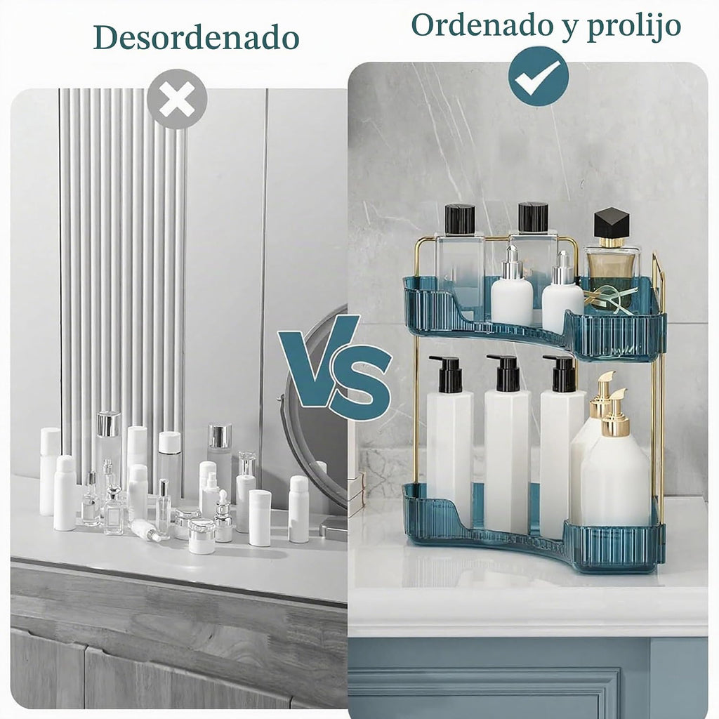 INVSSENE Organizador esquinero para encimera de baño, bandejas orga...