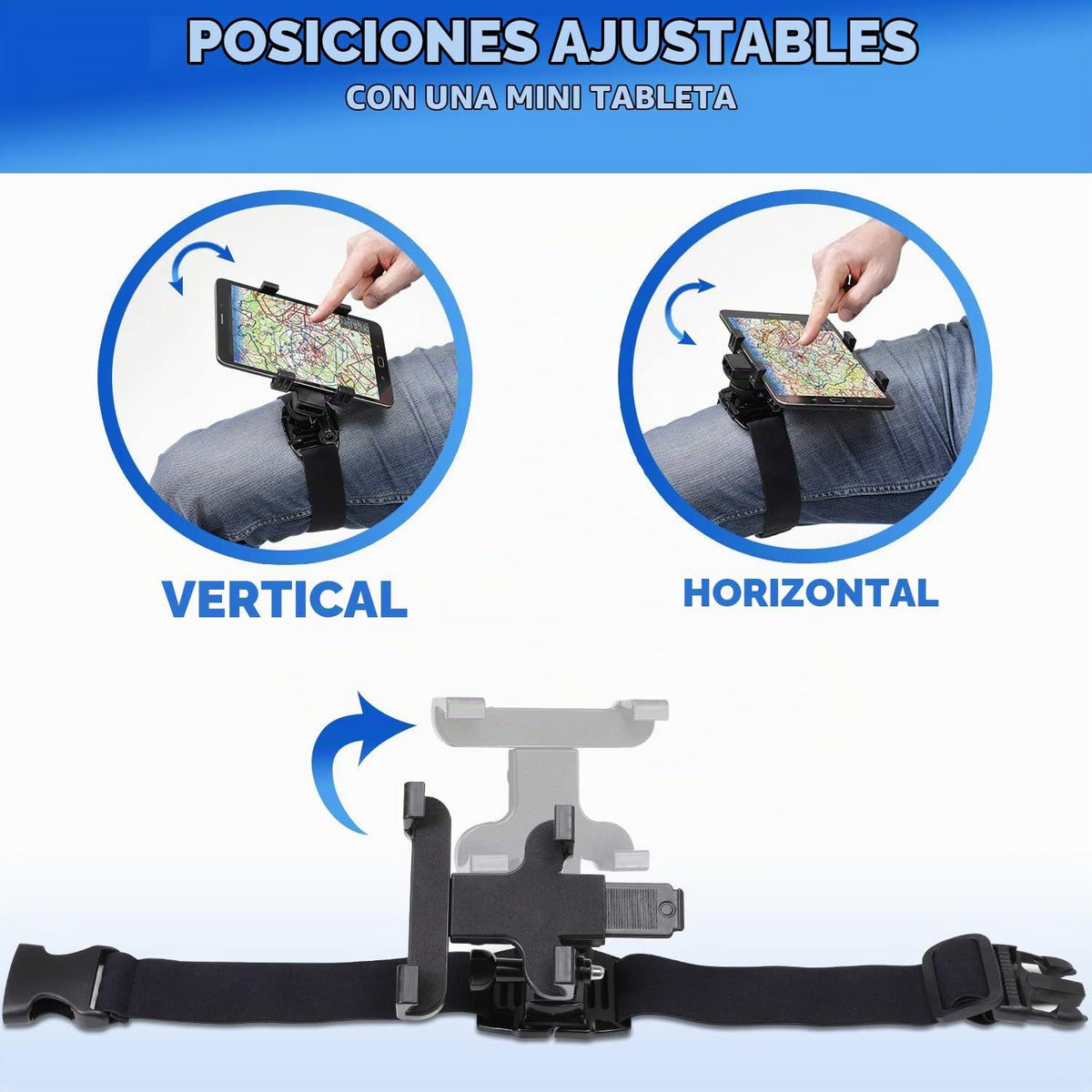 Pilot Kneeboard para teléfonos inteligentes, mini tabletas, iPhone,...