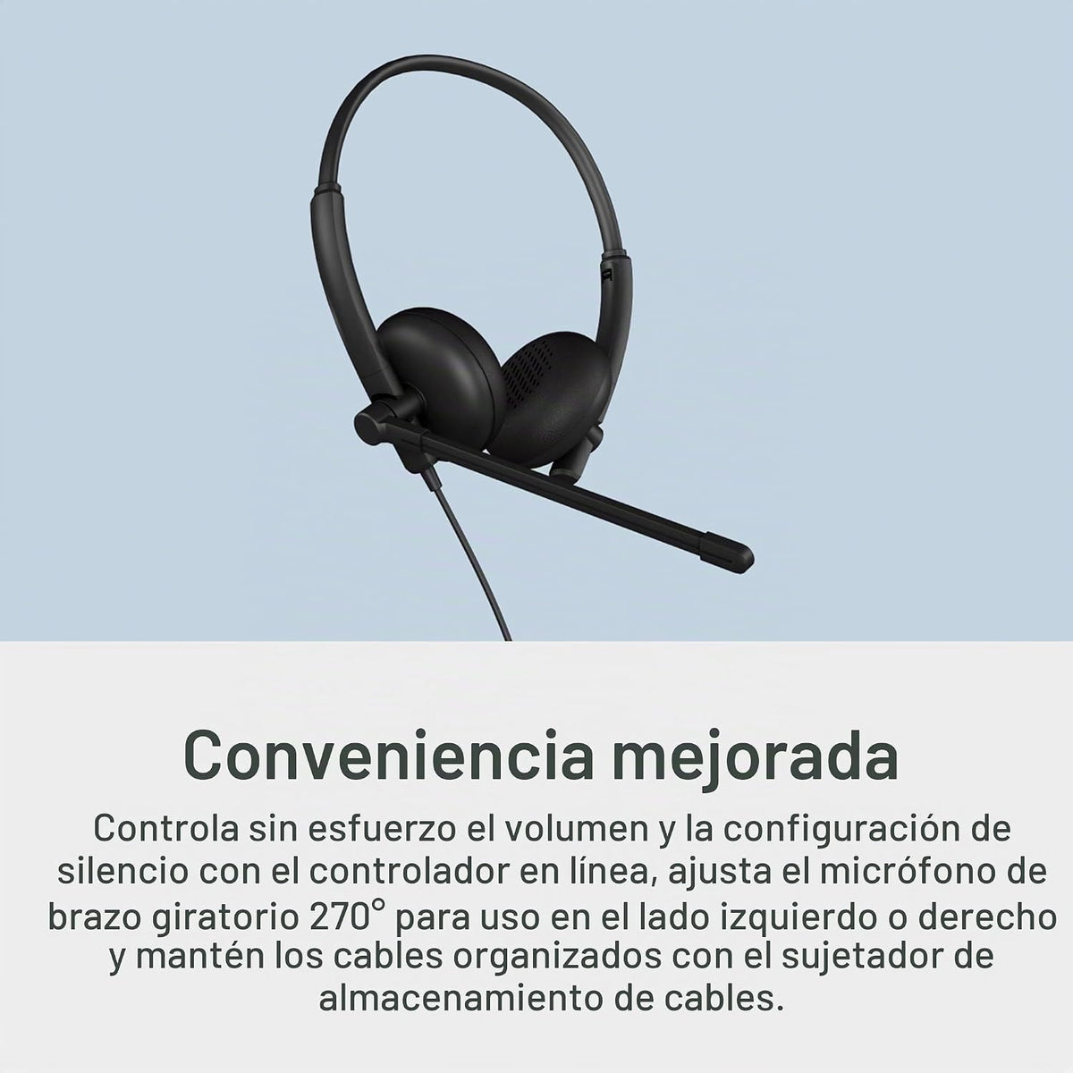 Dell Auriculares con cable WH125, micrófono Boom, negro | USB tipo...