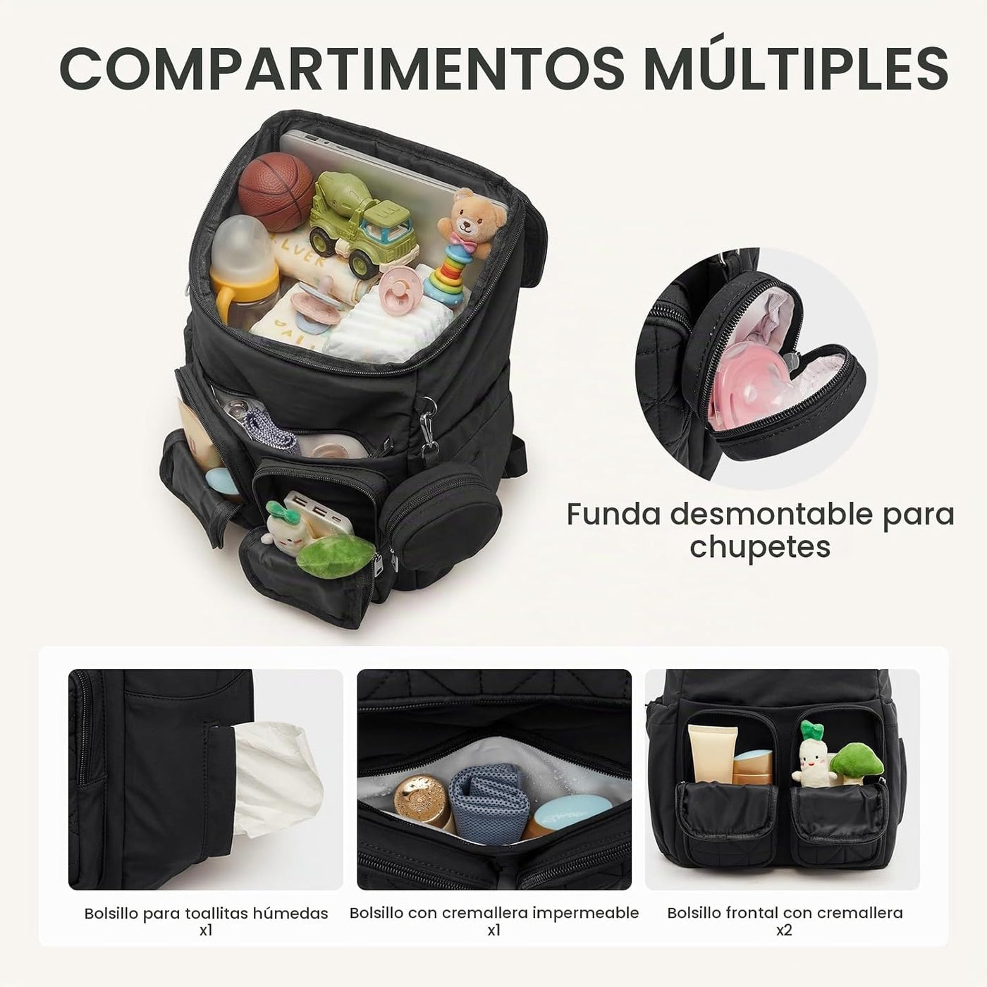 G4Free Mochila para pañales para mamás papás y mamás, bolsa de viaj...